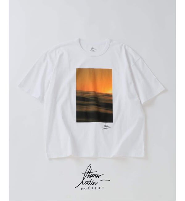 EDIFICE「《予約》THOMAS LODIN(トーマス ロディン) 別注 フォト プリント Tシャツ」|Tシャツ・カットソー|オレンジ