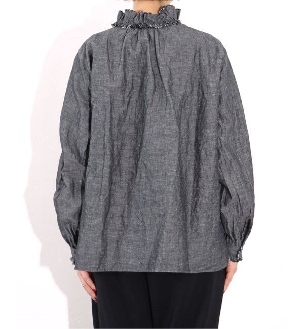 journal standard luxe「《追加》CLシャンブレー フリルブラウス」|シャツ・ブラウス|