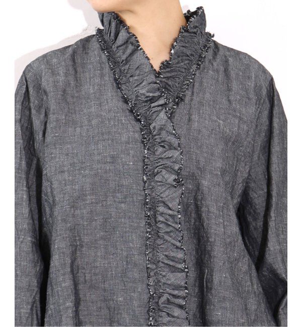 journal standard luxe「《追加》CLシャンブレー フリルブラウス」|シャツ・ブラウス|