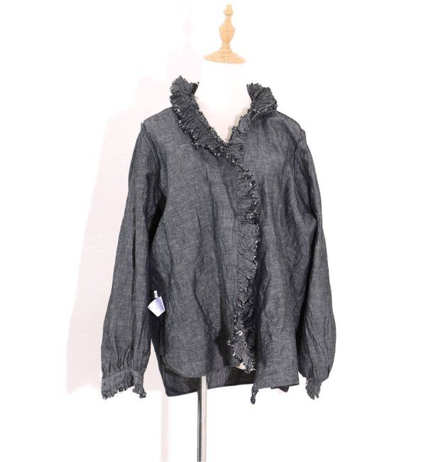 journal standard luxe「《追加》CLシャンブレー フリルブラウス」|シャツ・ブラウス|