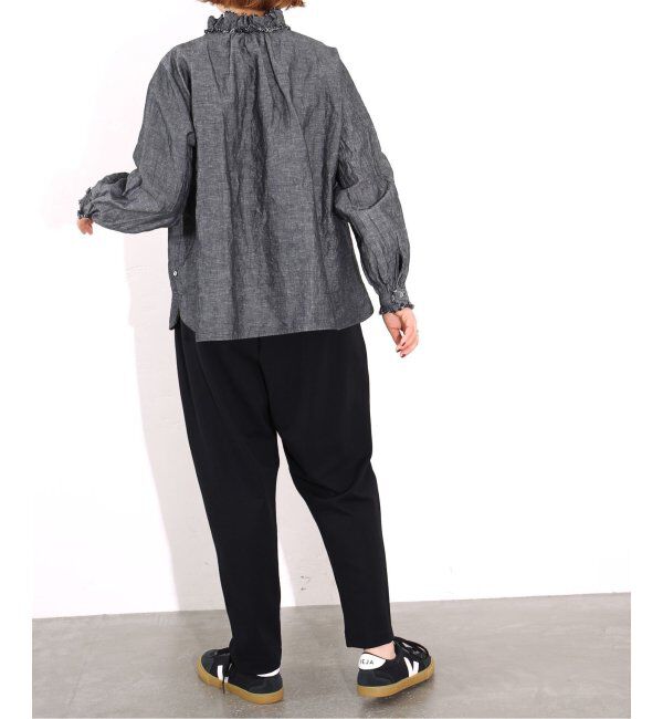 journal standard luxe「《追加》CLシャンブレー フリルブラウス」|シャツ・ブラウス|