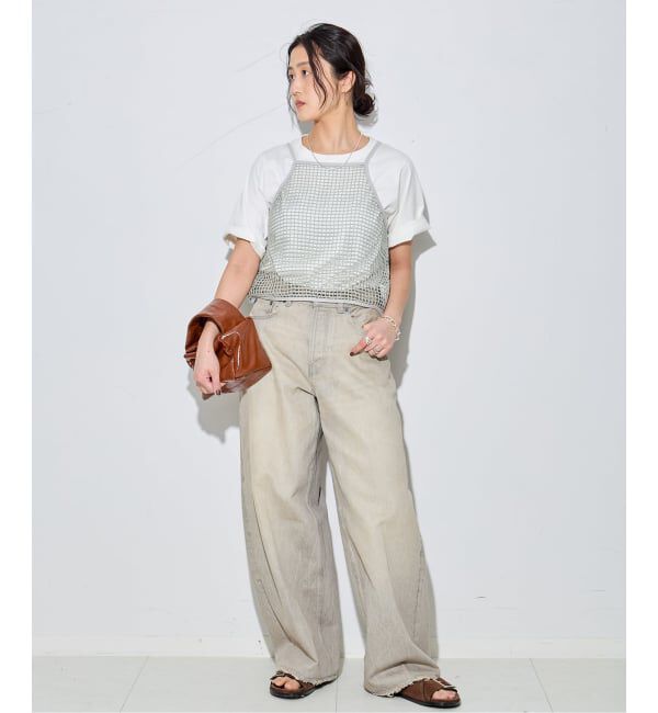 journal standard L'essage「【JANE SMITH/ジェーンスミス】SQUARE MESH CAMISOLE：キャミソール」|キャミソール|