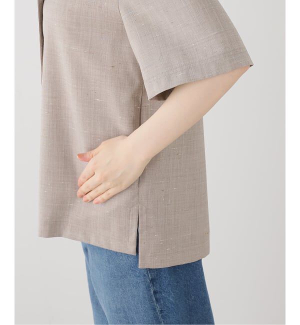 journal standard L'essage「LOULOU DE SAISON/ルル・ド・セゾン BOA SHORT-SLEEVE SHIRT シャツ」|シャツ・ブラウス|