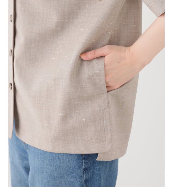 journal standard L'essage「LOULOU DE SAISON/ルル・ド・セゾン BOA SHORT-SLEEVE SHIRT シャツ」|シャツ・ブラウス|