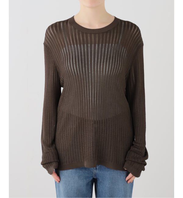 journal standard L'essage「LOULOU DE SAISON/ルル・ド・セゾン HEDORA LOOSE-FIT SWEATE ニット」|ニット・セーター|ブラウン