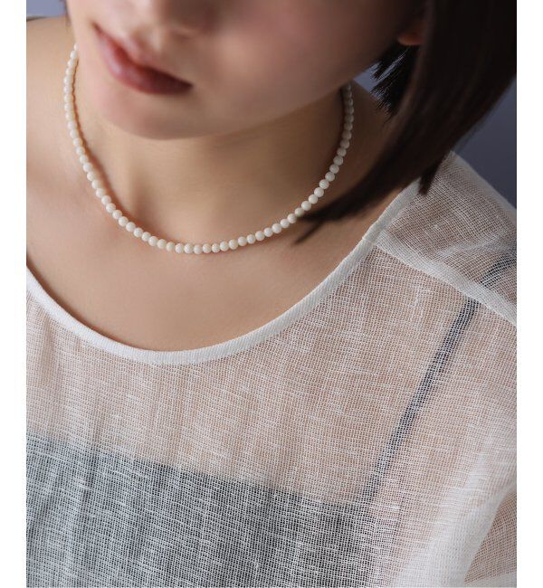 Spick and Span「《WEB限定予約》【SAMH by LILAS】ホワイトコーラルネックレス SV」|ネックレス|