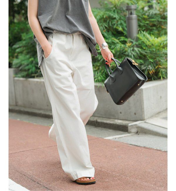 Spick and Span「《追加》ギャザーチノ」|チノ|ホワイト