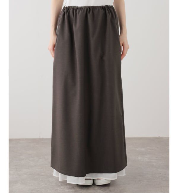 FRAMeWORK「JANE SMITH/ジェーンスミス wool tropical layered スカート」|スカート|