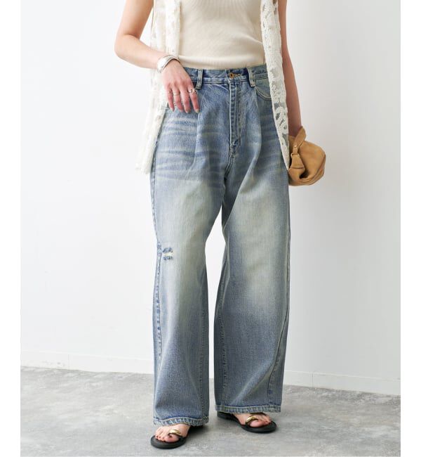 Spick and Span「《WEB限定 / 追加2》5 1/2 TUCKBARREL DENIM」|デニム|