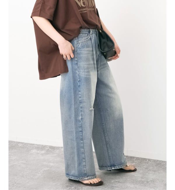 Spick and Span「《WEB限定 / 追加2》5 1/2 TUCKBARREL DENIM」|デニム|