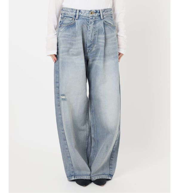 Spick and Span「《WEB限定 / 追加2》5 1/2 TUCKBARREL DENIM」|デニム|