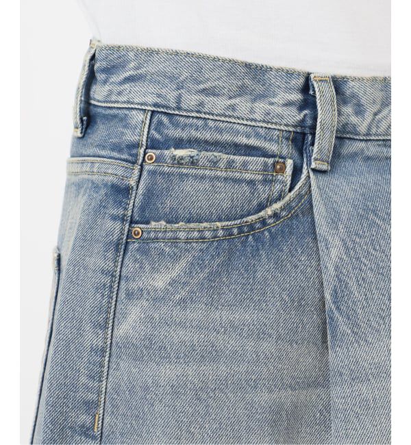 Spick and Span「《WEB限定 / 追加2》5 1/2 TUCKBARREL DENIM」|デニム|