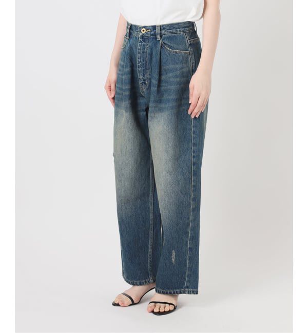 Spick and Span「《WEB限定 / 追加2》5 1/2 TUCKBARREL DENIM」|デニム|