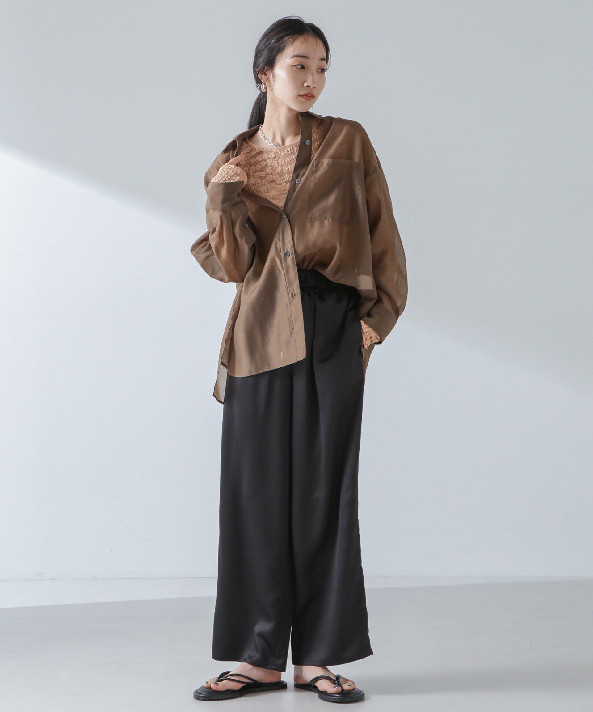 nano･universe「フラワーシアーカットトップス」|Tシャツ・カットソー|