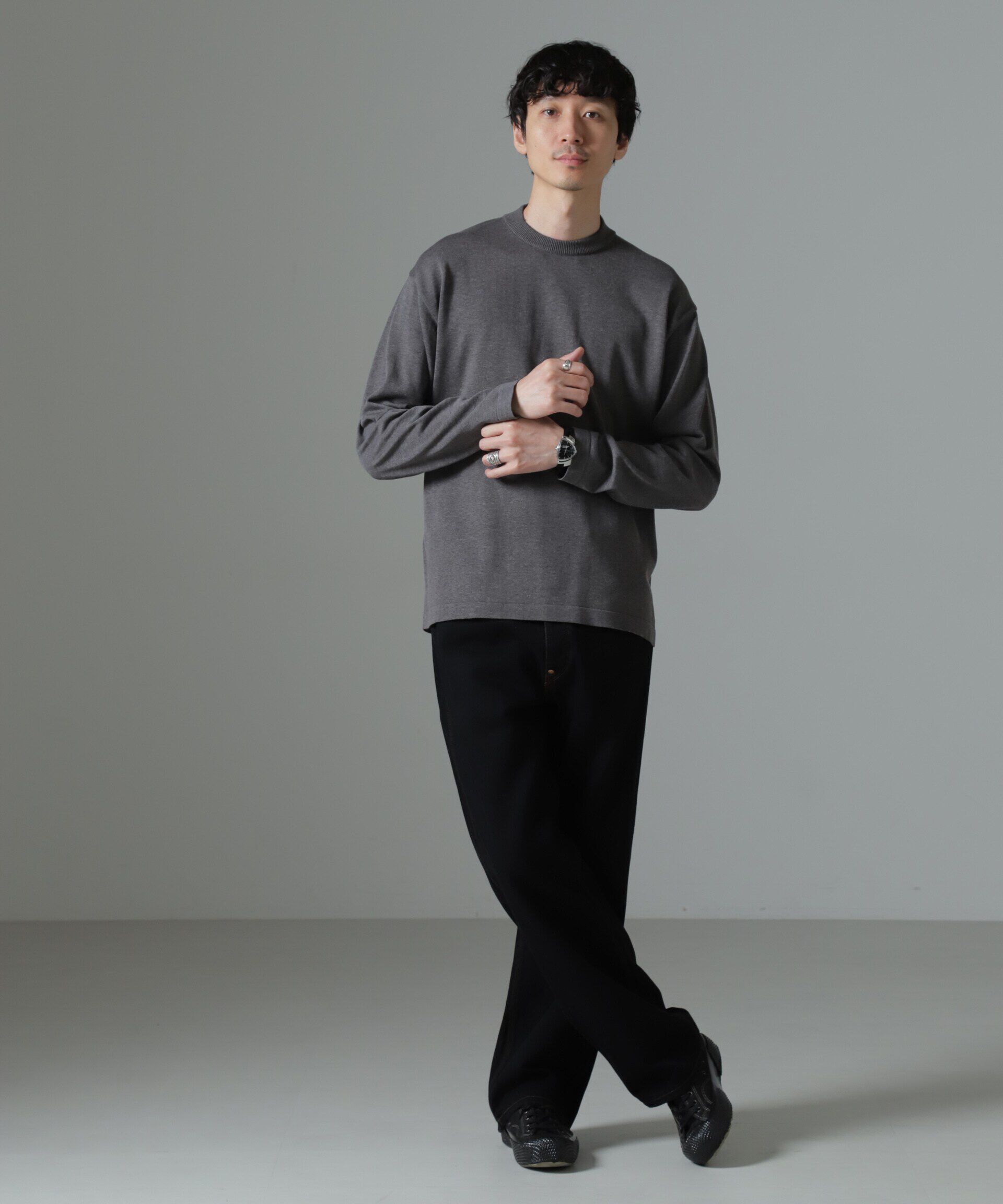 nano･universe「「タフニット」ジャケT 長袖」|ニット・セーター|