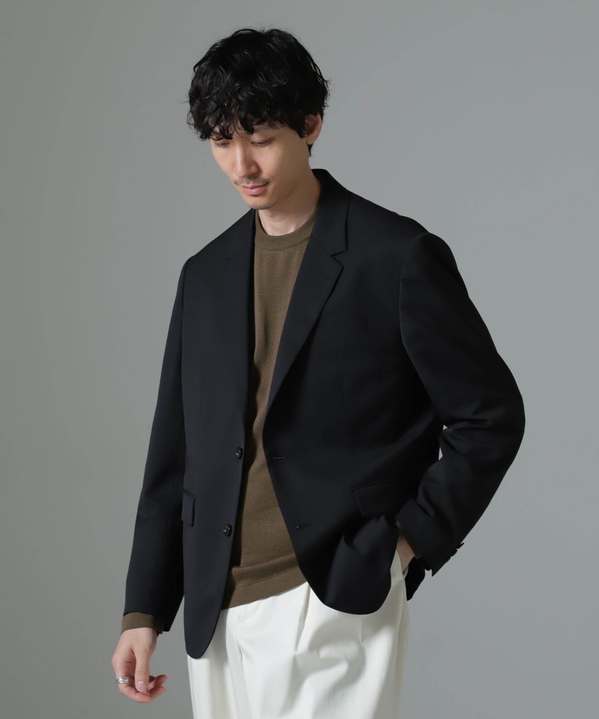 nano･universe「「タフニット」ジャケT 長袖」|ニット・セーター|