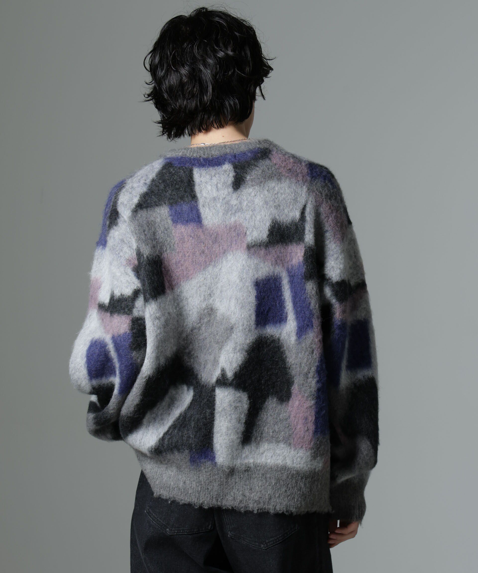 nano･universe「「着るアート」YUTAKA KAWAIクルーネックモヘヤミックスニット」|ニット・セーター|