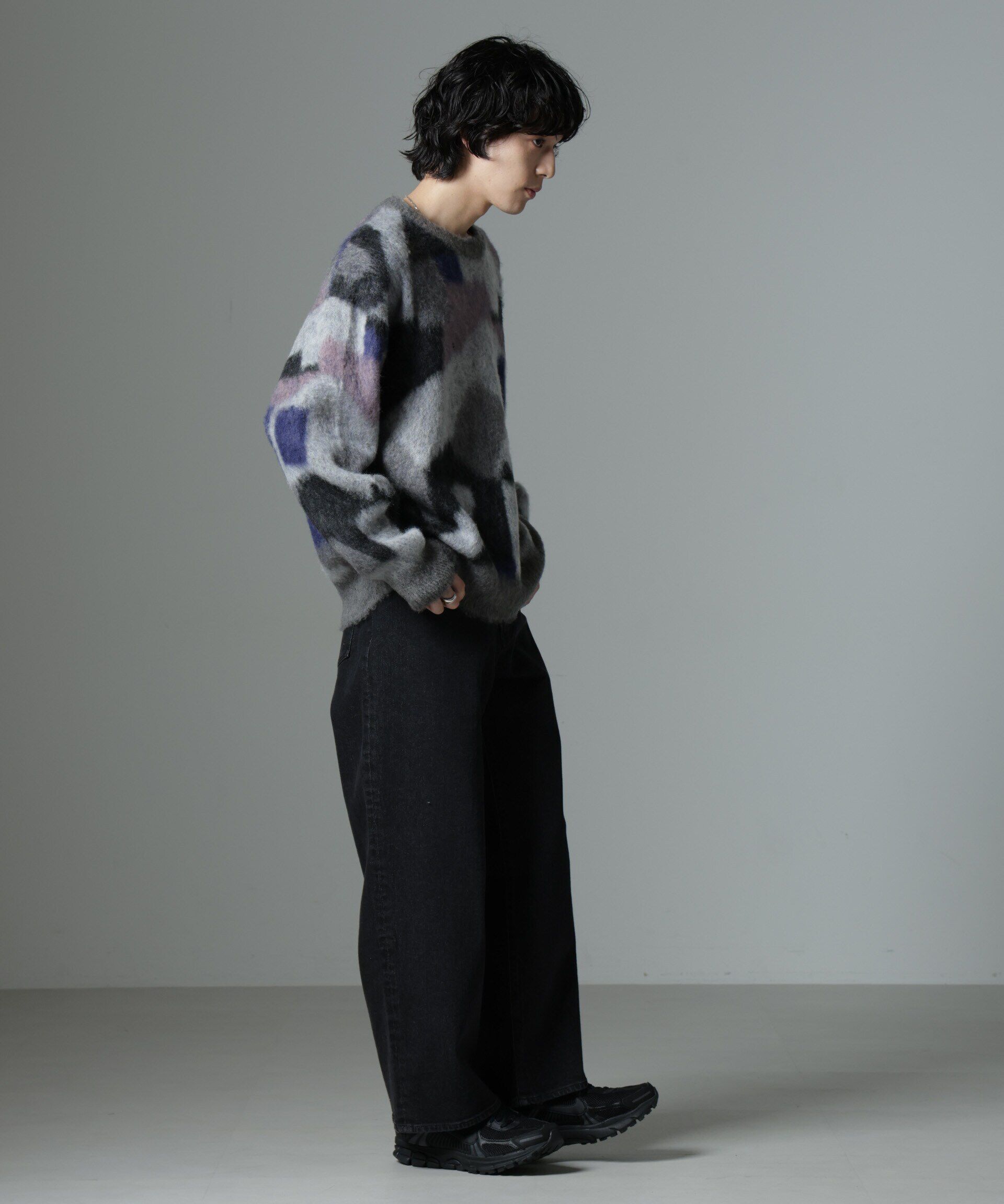 nano･universe「「着るアート」YUTAKA KAWAIクルーネックモヘヤミックスニット」|ニット・セーター|