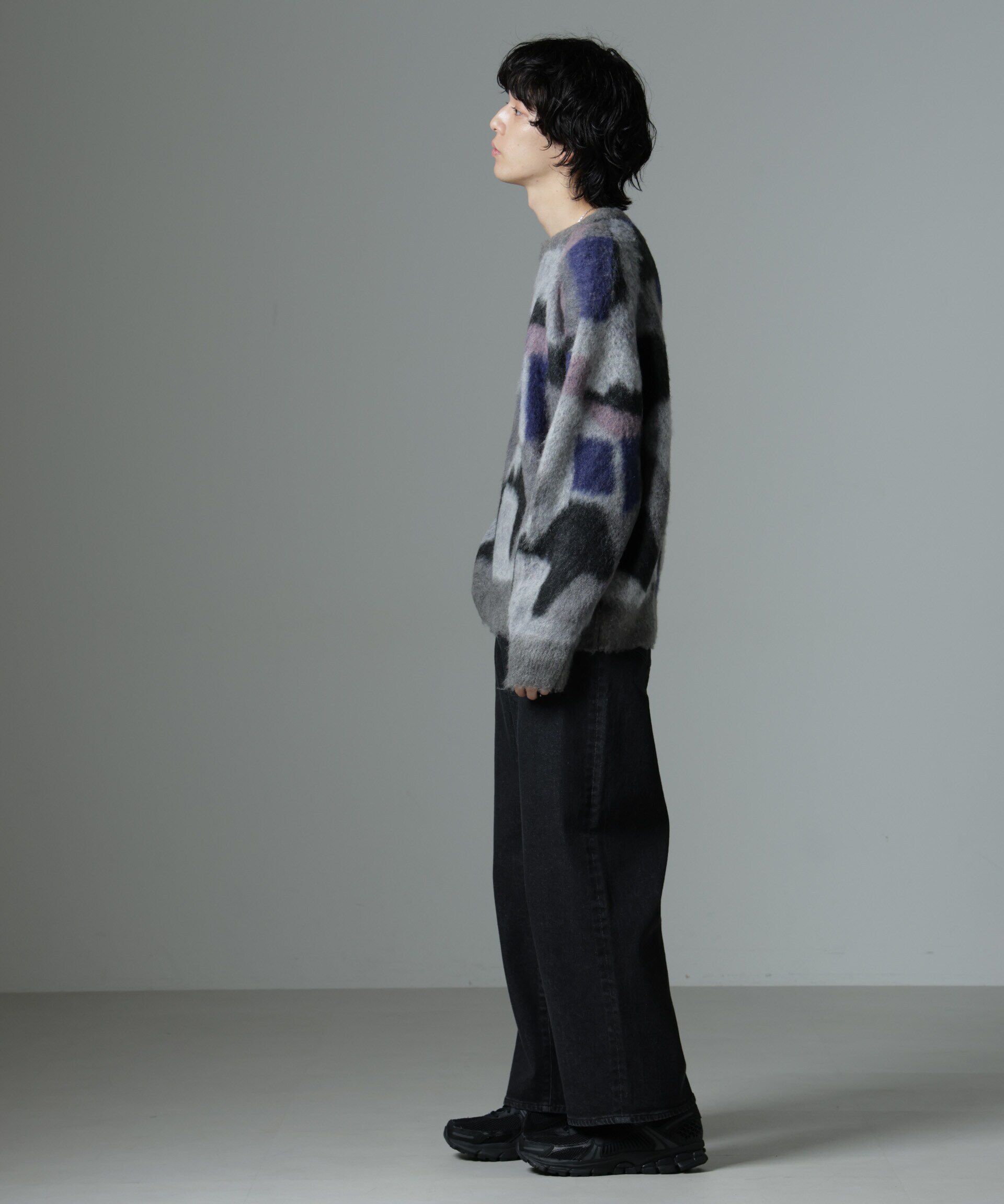 nano･universe「「着るアート」YUTAKA KAWAIクルーネックモヘヤミックスニット」|ニット・セーター|