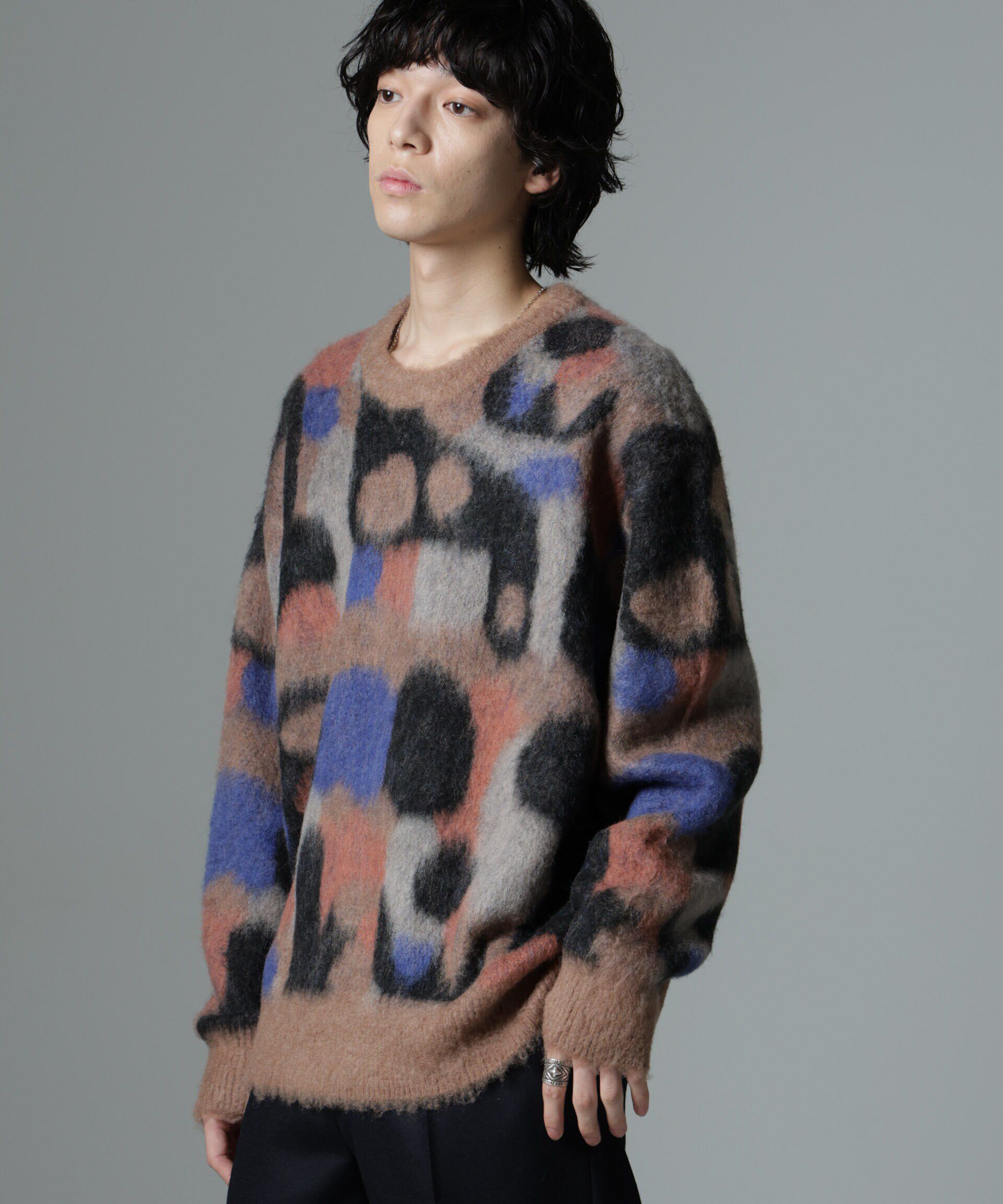 nano･universe「「着るアート」YUTAKA KAWAIクルーネックモヘヤミックスニット」|ニット・セーター|