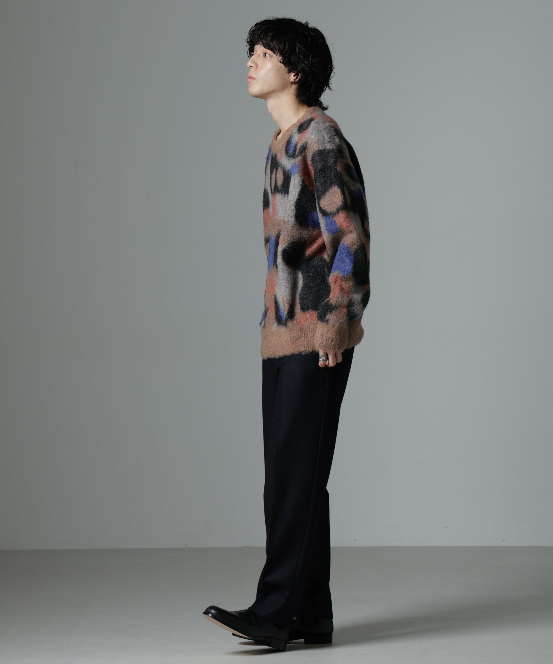 nano･universe「「着るアート」YUTAKA KAWAIクルーネックモヘヤミックスニット」|ニット・セーター|