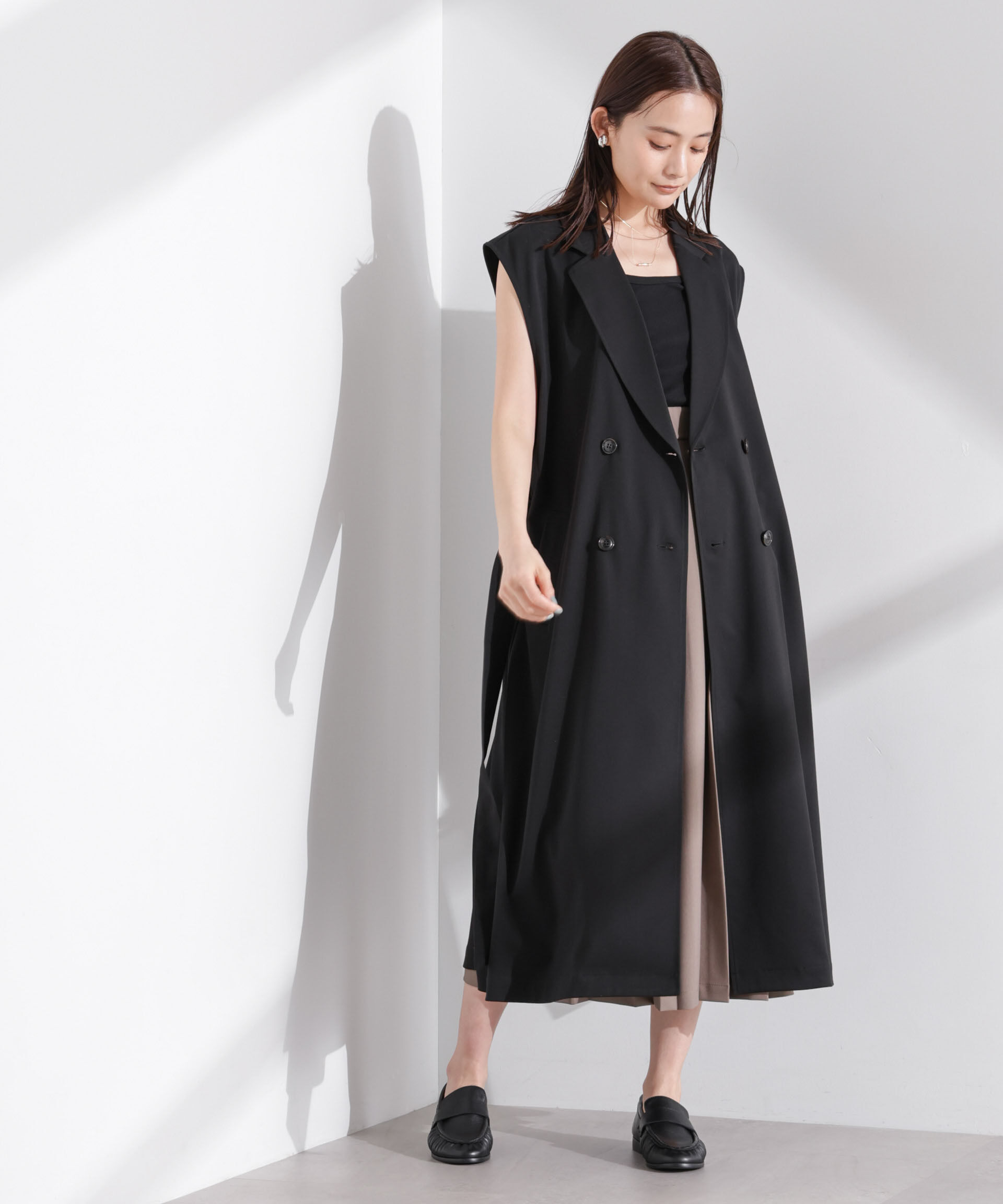 nano･universe「ダブルボタンロングジレ」|テーラードジャケット|