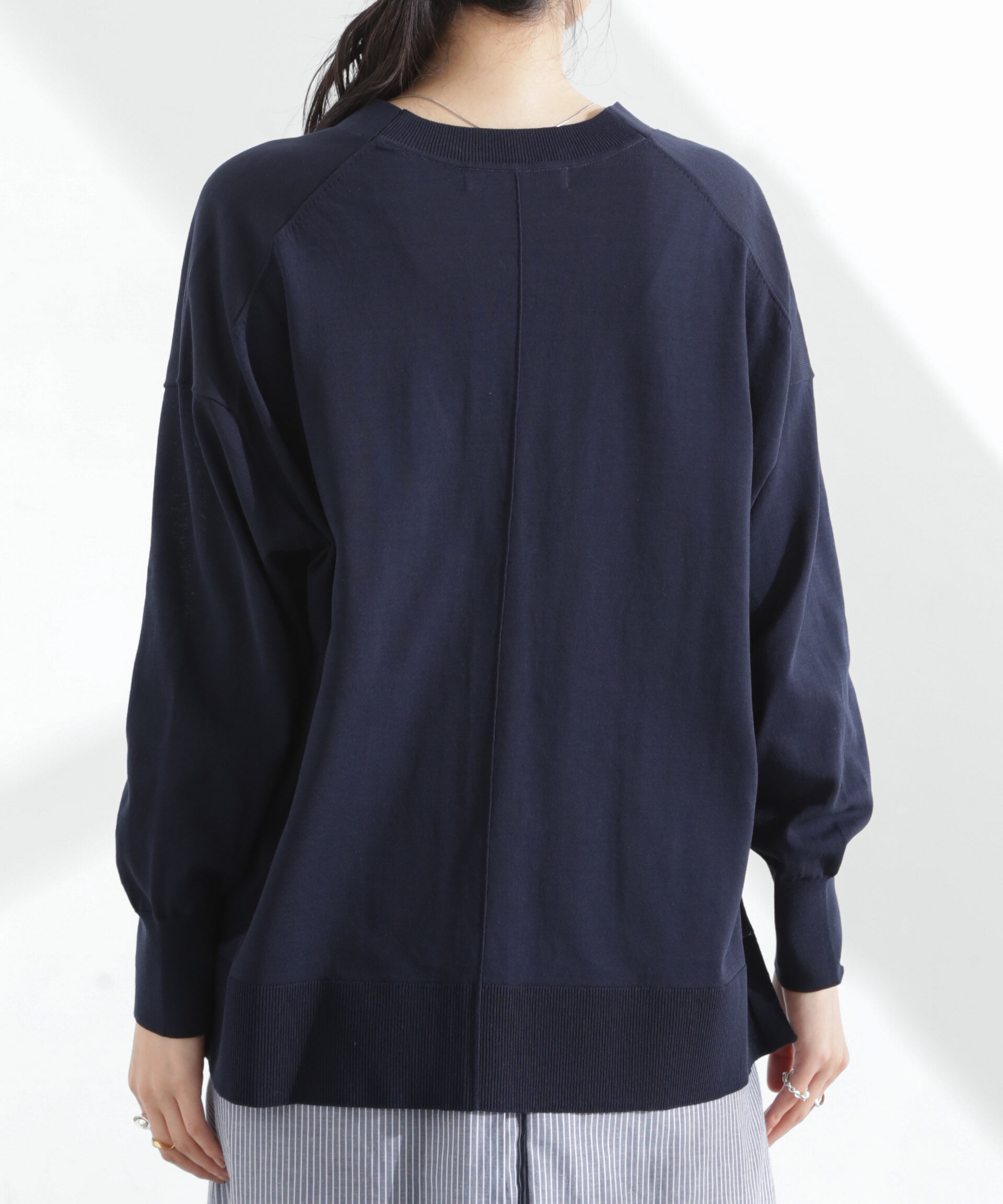 nano･universe「TEKNICO GIZAコットンオーバーカーディガン」|ニット・セーター|