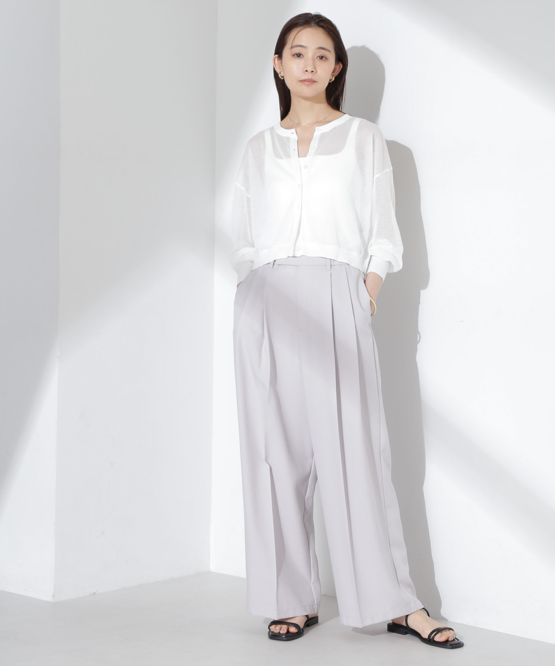 nano･universe「ツータックパンツ」|チノ|