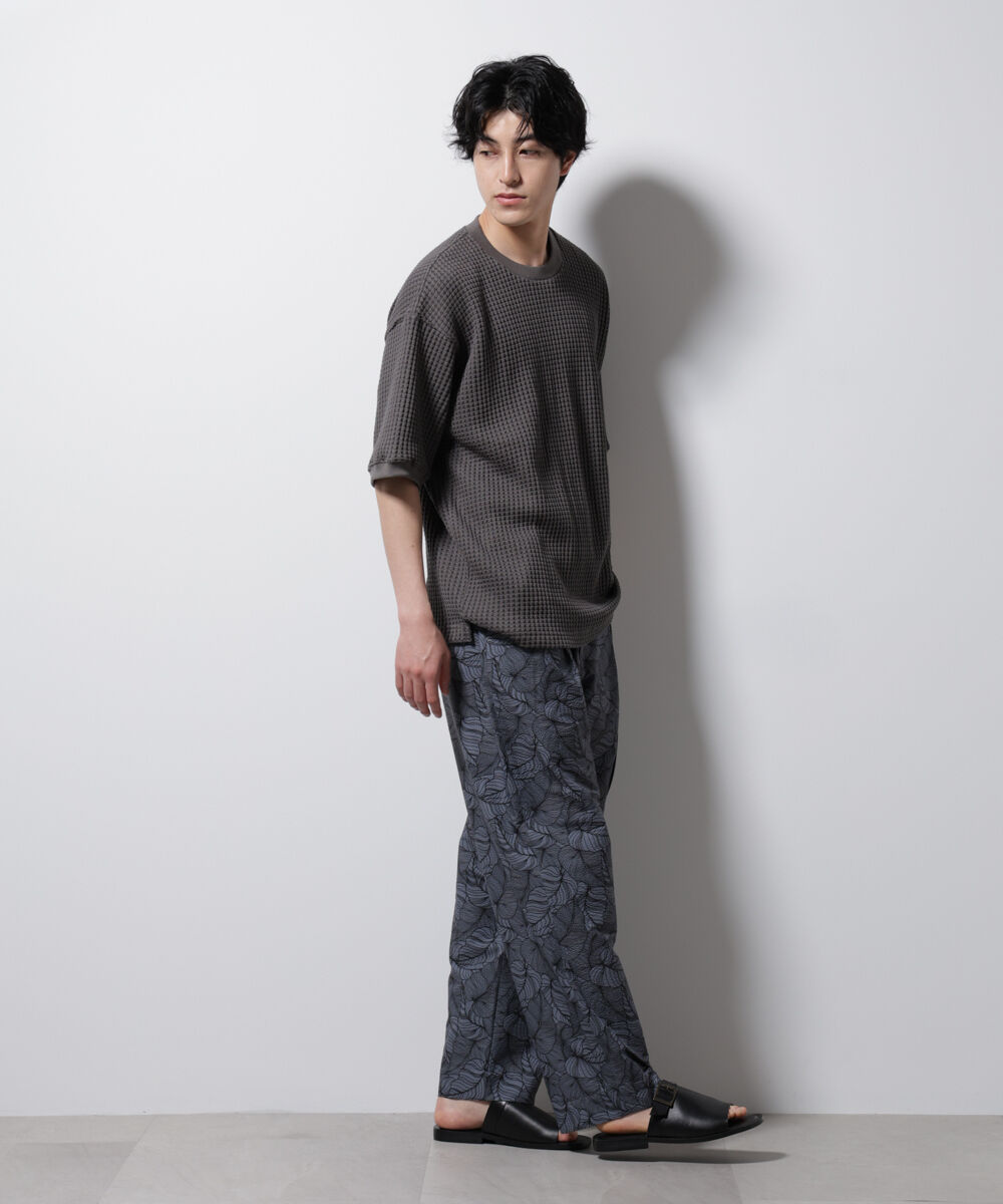 nano･universe「オニワッフルビッグTシャツ 五分袖」|Tシャツ・カットソー|