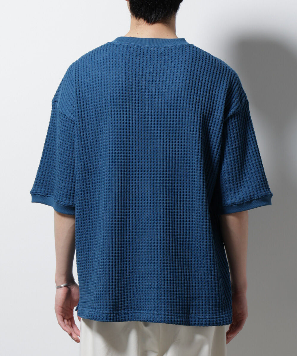 nano･universe「オニワッフルビッグTシャツ 五分袖」|Tシャツ・カットソー|