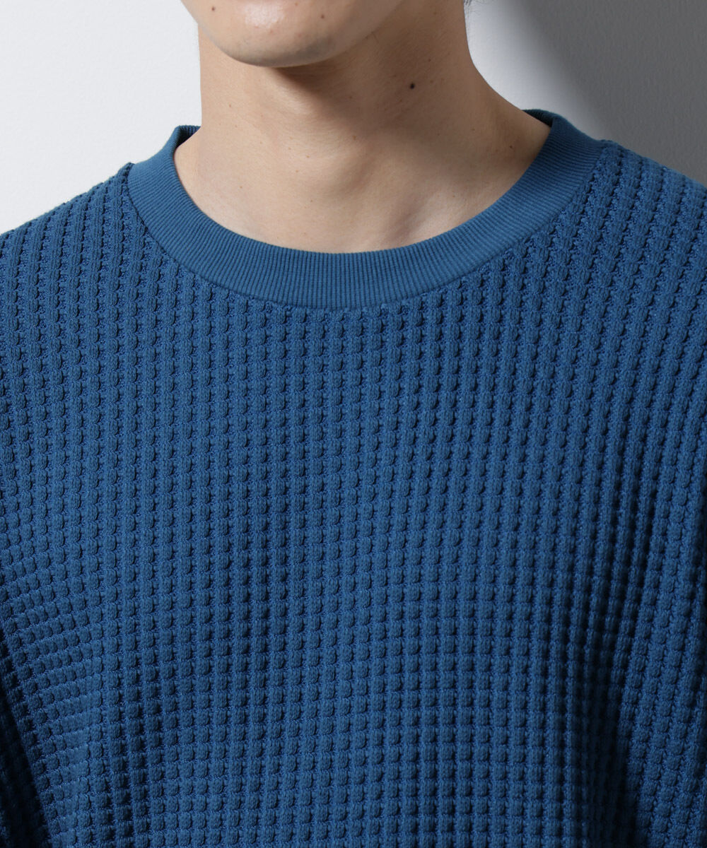 nano･universe「オニワッフルビッグTシャツ 五分袖」|Tシャツ・カットソー|