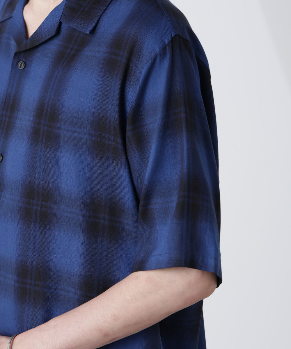 nano･universe「オリジナルパターンオンブレーシャツ 半袖」|シャツ・ブラウス|