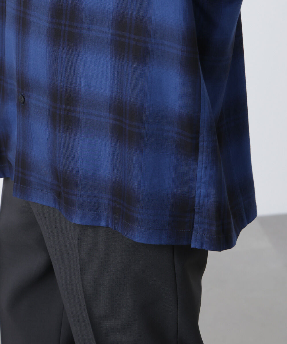 nano･universe「オリジナルパターンオンブレーシャツ 半袖」|シャツ・ブラウス|