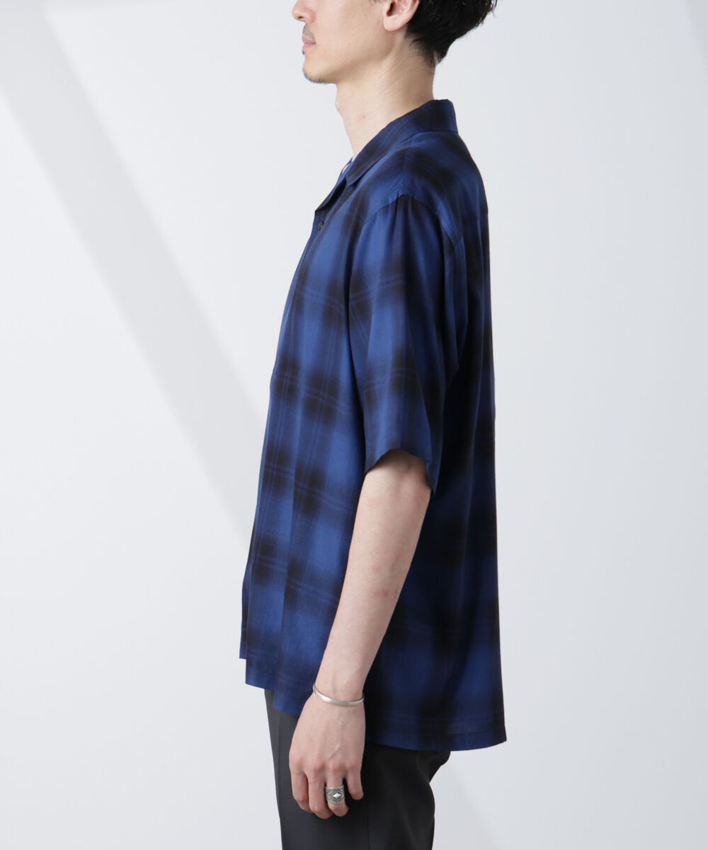 nano･universe「オリジナルパターンオンブレーシャツ 半袖」|シャツ・ブラウス|