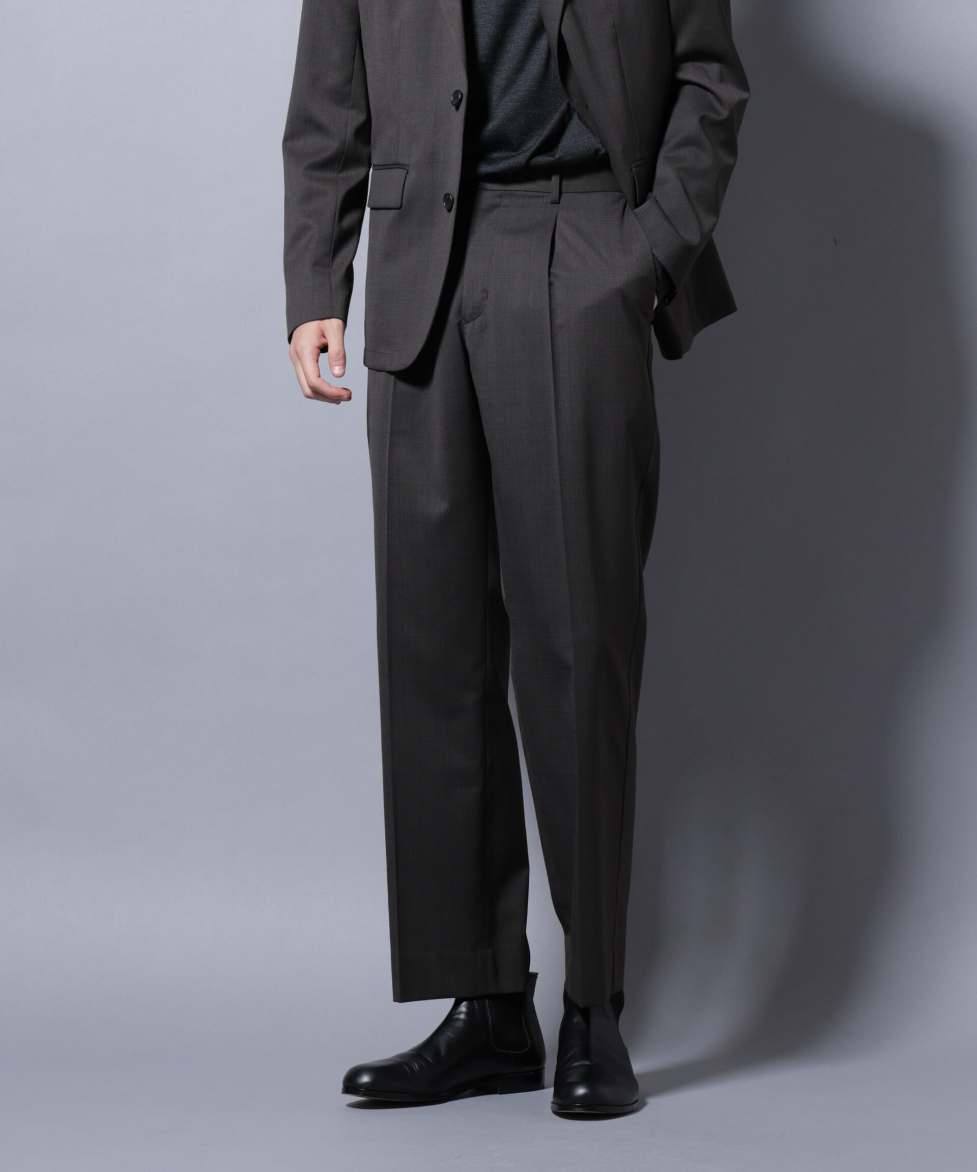 nano･universe「「Damerino Select」RENU(R)T/Wシャドーチェックパンツ（セットアップ可)」|スーツ|パターン1