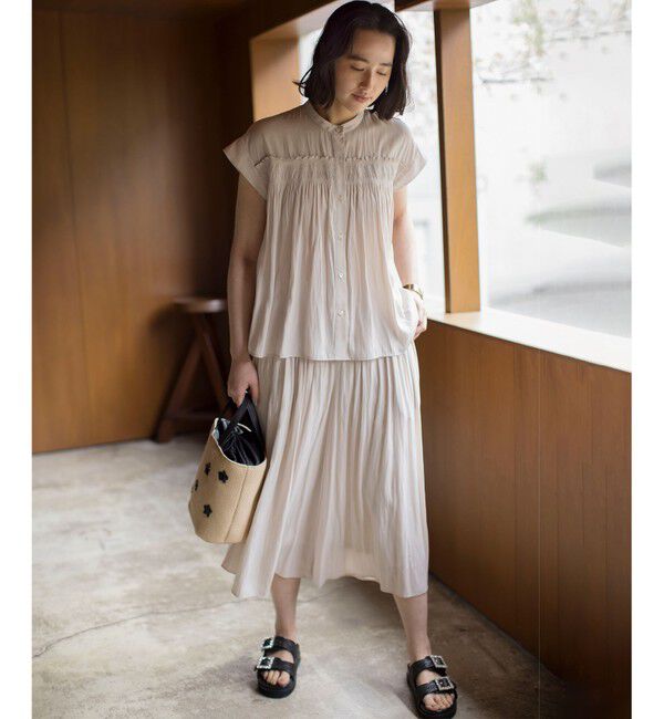 組曲「【春夏のNEWカラー登場】ギャザーライトデシン パンツ」|その他|