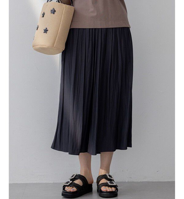 組曲「【春夏のNEWカラー登場】ギャザーライトデシン パンツ」|その他|ネイビー系