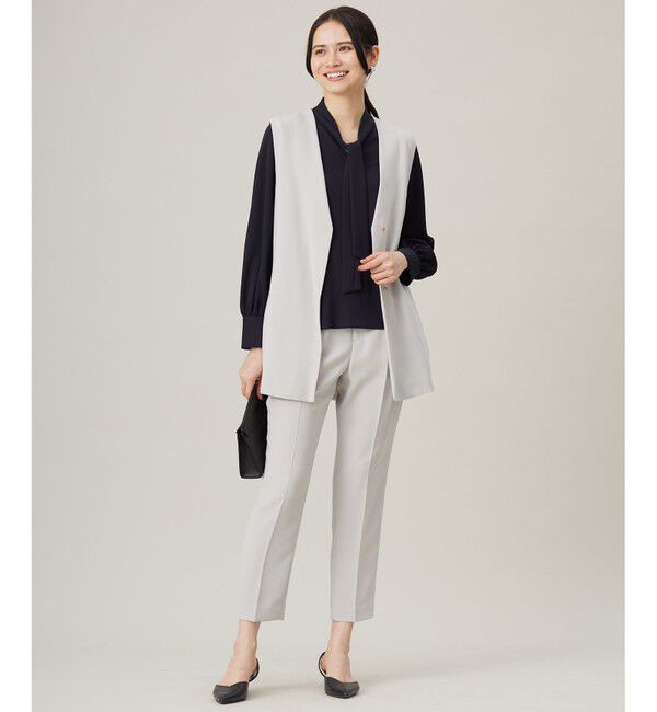 自由区「【セットアップ対応・洗える】トリアセダブルクロス ジレ」|ベスト・ジレ|