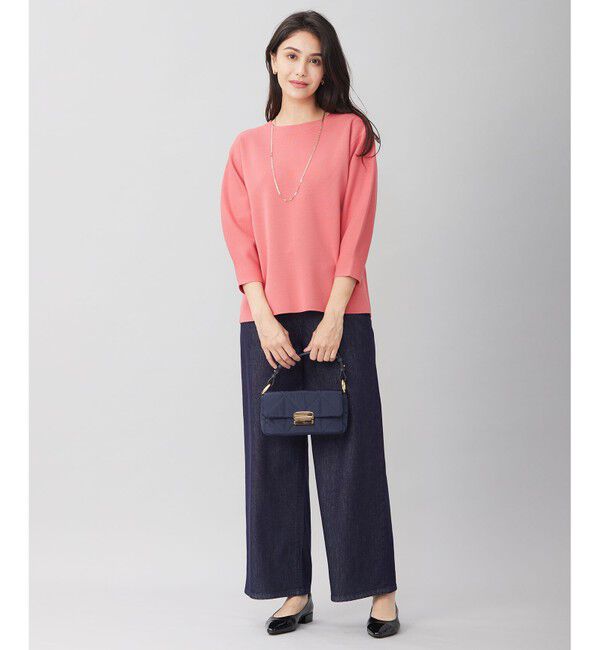 自由区「【WEB限定カラーあり・洗える】ドライコットンハイゲージプルオーバー ニット」|ニット・セーター|