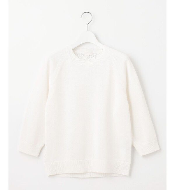 自由区「【洗える】レースコンビニット プルオーバー」|ニット・セーター|