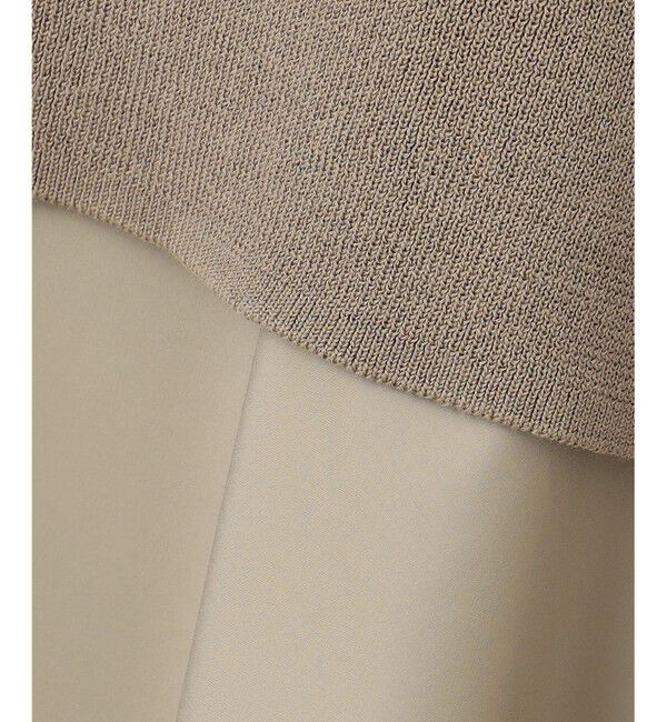 自由区「【カタログ掲載・洗える】ハイツイストコットンアセテート異素材コンビ ワンピース」|ワンピース|