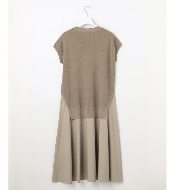 自由区「【カタログ掲載・洗える】ハイツイストコットンアセテート異素材コンビ ワンピース」|ワンピース|