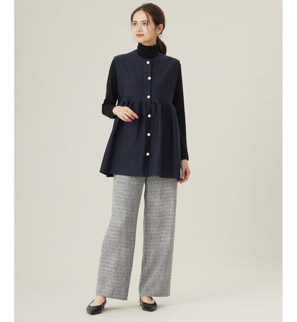 自由区「【セットアップ対応・洗える】ライトミックスツイードワイドストレート パンツ」|その他|