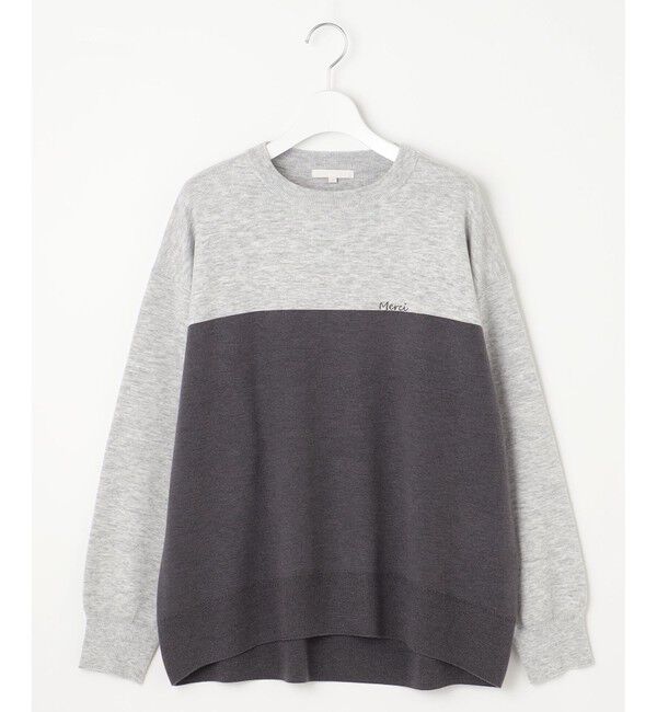 自由区「【カタログ掲載・セットアップ対応・洗える】スムージーブロッキング ニット」|ニット・セーター|