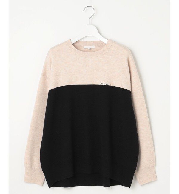 自由区「【カタログ掲載・セットアップ対応・洗える】スムージーブロッキング ニット」|ニット・セーター|