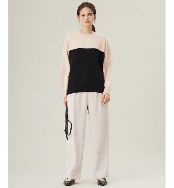 自由区「【カタログ掲載・セットアップ対応・洗える】スムージーブロッキング ニット」|ニット・セーター|