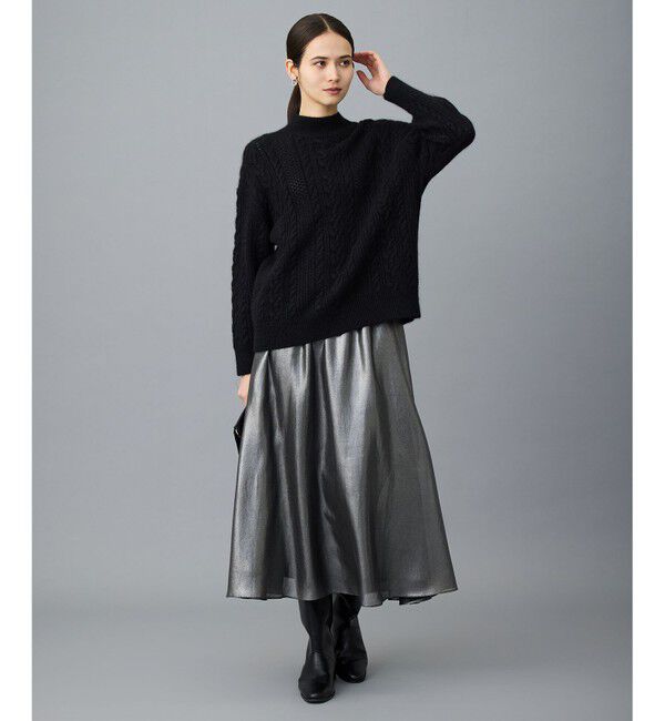 自由区「【SHIHOさん着用】ラメフォックスケーブル ニット」|ニット・セーター|