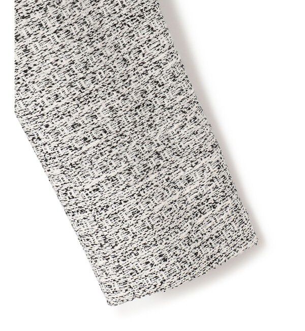 23区「【セットアップ対応】シャインツイードストレッチ ノーカラー ジャケット」|ノーカラージャケット|