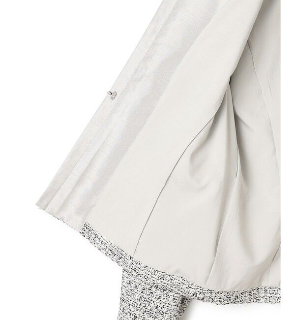 23区「【セットアップ対応】シャインツイードストレッチ ノーカラー ジャケット」|ノーカラージャケット|