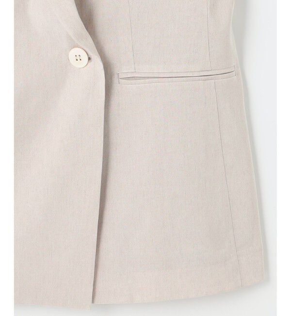 23区「【セットアップ対応/洗える】リネンレーヨンストレッチ ダブル ジャケット」|テーラードジャケット|